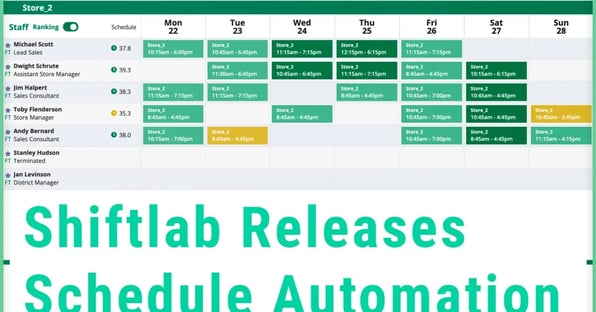 Shiftlab Launches Innovative Product to Automate Retail Employee Scheduling