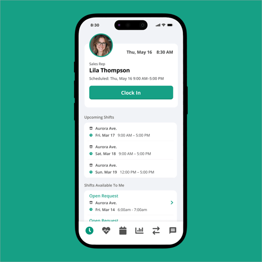 after - timeclock - mobile